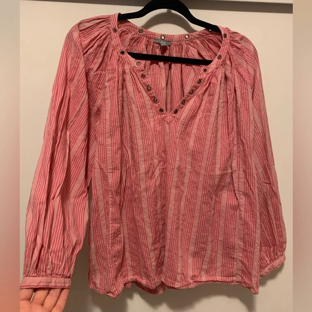 Aerie Striped Flowy Lightweight Blouse